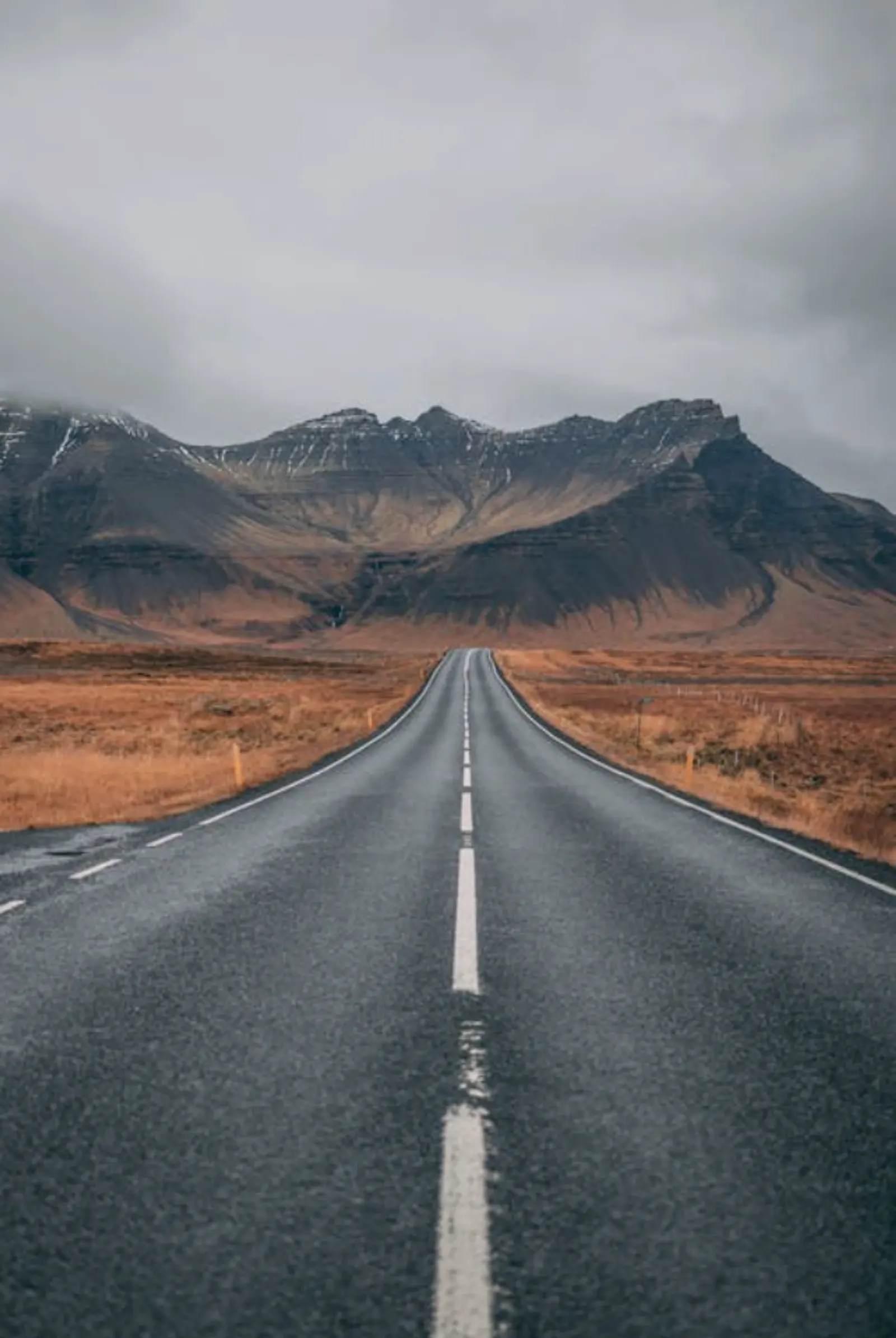 Open highway crossing a mountain landscape